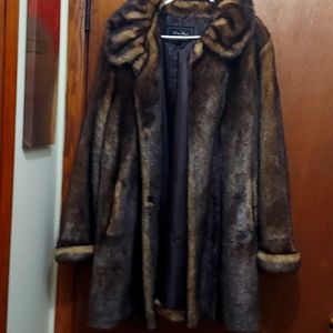 Mink knee length coat
